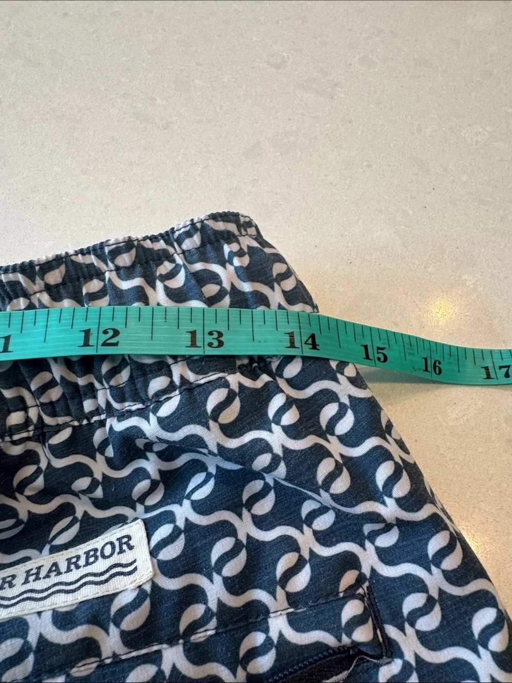 Fair Harbor Navy & White Repeat-Logo Swim Trunks
